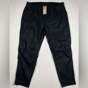 NWT Eddie Bauer WR Rainer Joggers Black Womens Size 16 UPF 50+